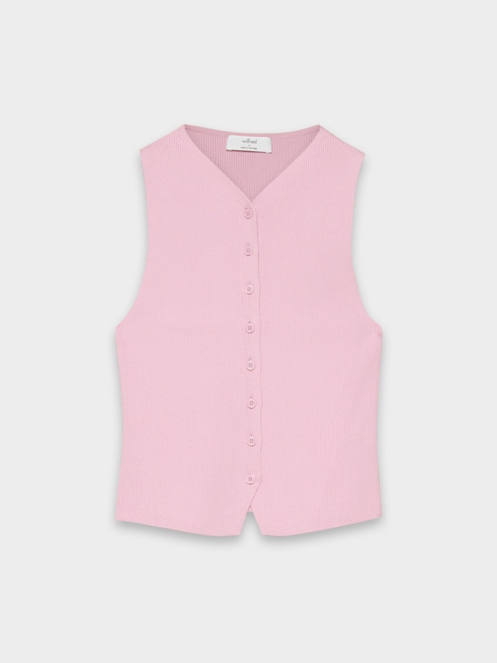 Wilfred Pink Ribbed Tank from Aritzia